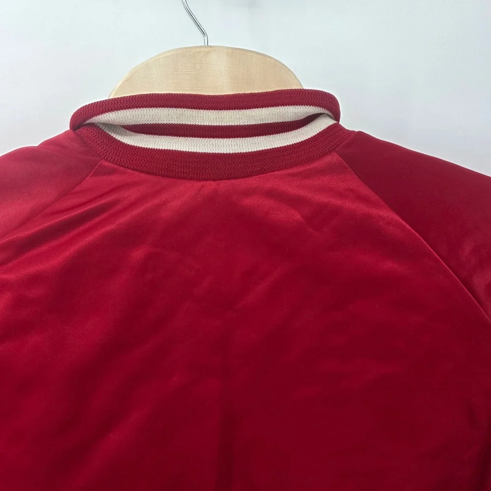 Chalk Line Red FMC Safety Excellence Winner 1989 Satin Bomber Jacket Mens XL